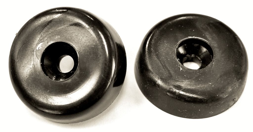 Patins de meuble en plastique noir diamètre 1,8 cm (sac 20 pièces)
