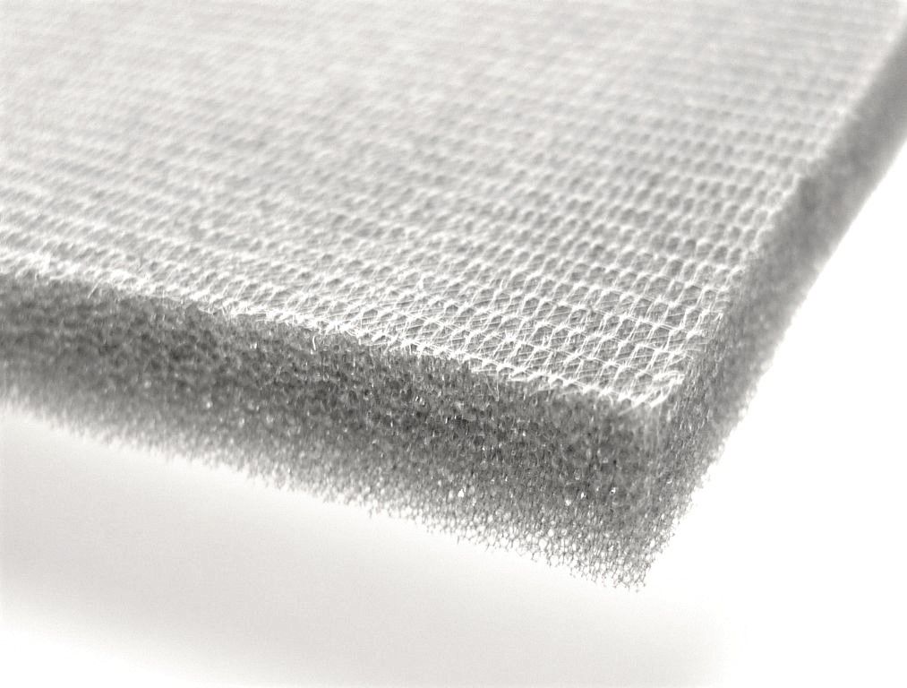 Mousse grise polyether sur résille - Epaisseur 15 mm (14152-G