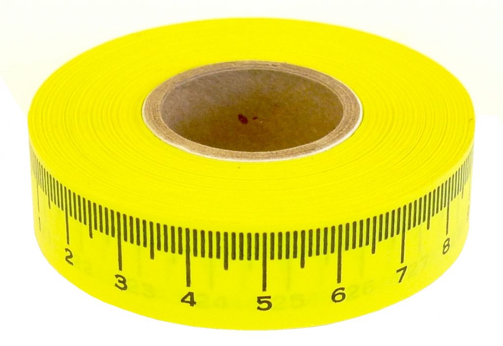 Mètre adhésif jaune - lecture gauche droite (36550) - Nos Produits