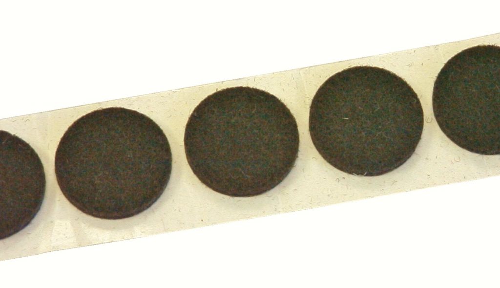 patins de meubles en feutre autocollant de qualité supérieure Ø 14 mm rond 1,5 mm dépaisseur Adsamm® 60 patins en feutre marron 